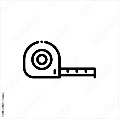 Measurement Tape Icon, Tape Measure Device