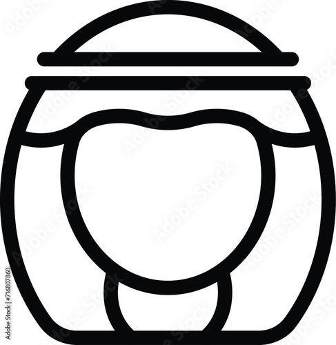 Female headwear arab icon outline vector. Ladylike people. Linear saudi man