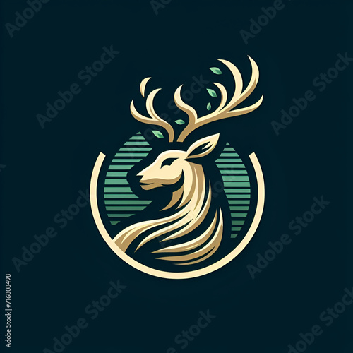 Deer logo illustration isolated 