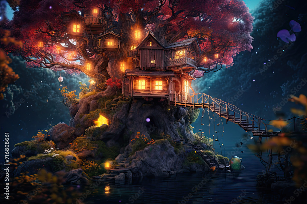 Obraz premium A magical treehouse