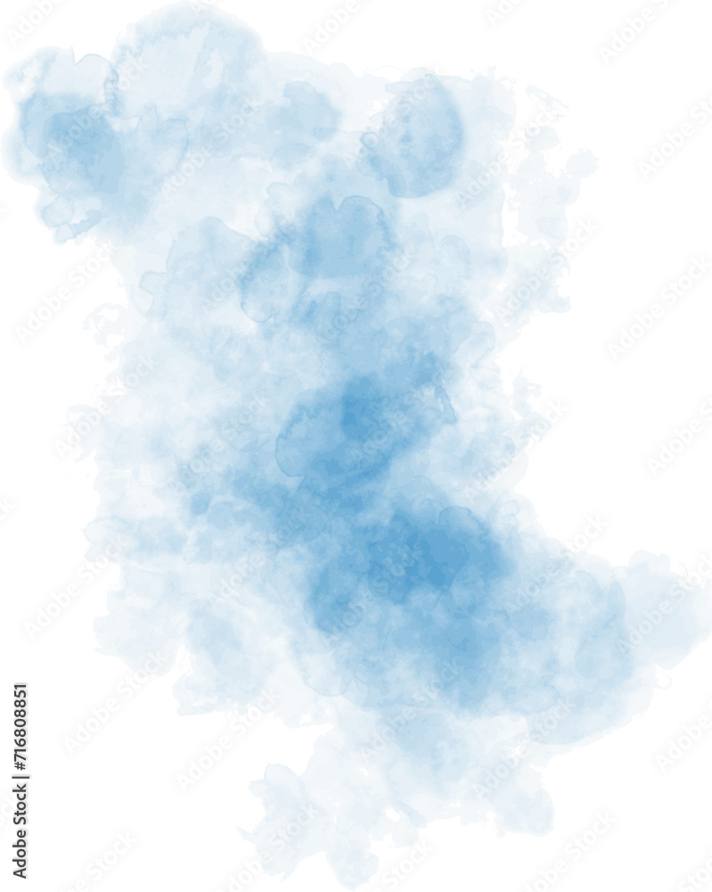 Sophisticated navy blues, cerulean accents watercolor background. Vector Brush splashes 
