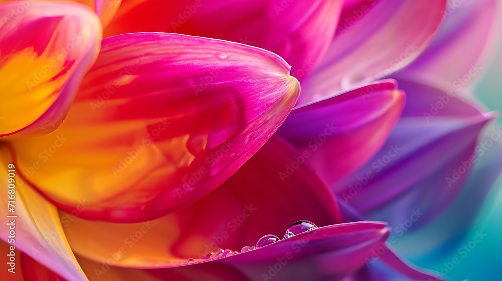 the abstract beauty of flower petals with macro close-up, showcasing vibrant colors
