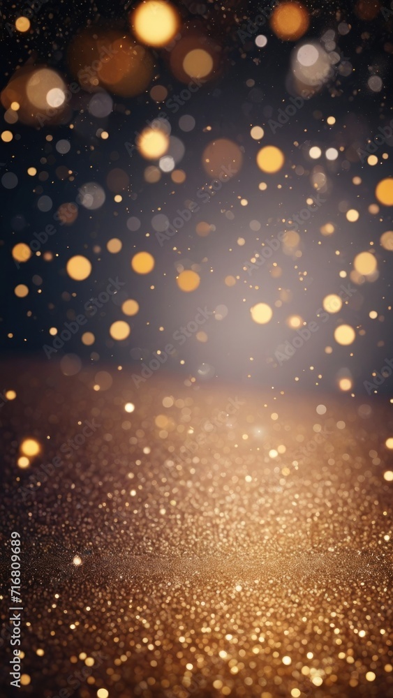Fototapeta premium Abstract of christmas and bokeh light with glitter background. generative, ai.