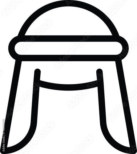 Trendy man arab headwear icon outline vector. Eastern casual. Middle ebony