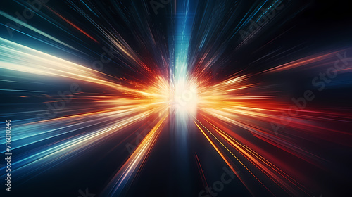 Line glowing motion blur illustration light background, energy neon light, effect bright line glowing motion blur