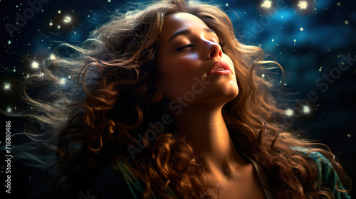 portrait of a sleeping woman
