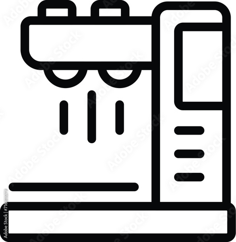 Bank cash detector icon outline vector. Money lamp. Economic monetary