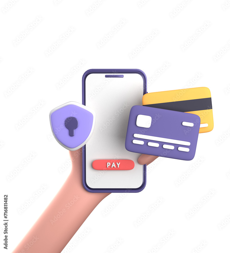 3d rendering of smartphone with hand, 3D pastel business finance icon set. 3d rendering of smartphone with hand, 3D pastel business finance icon set.