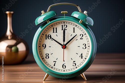 alarm clock, as a way of life, plan correctly. retro clock with an alarm bell button. Transition from winter to summer time.