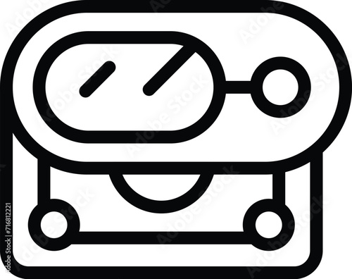 Business detector icon outline vector. Checking equipment. Cash commercial
