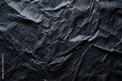 Brumpled black hue paper texture background