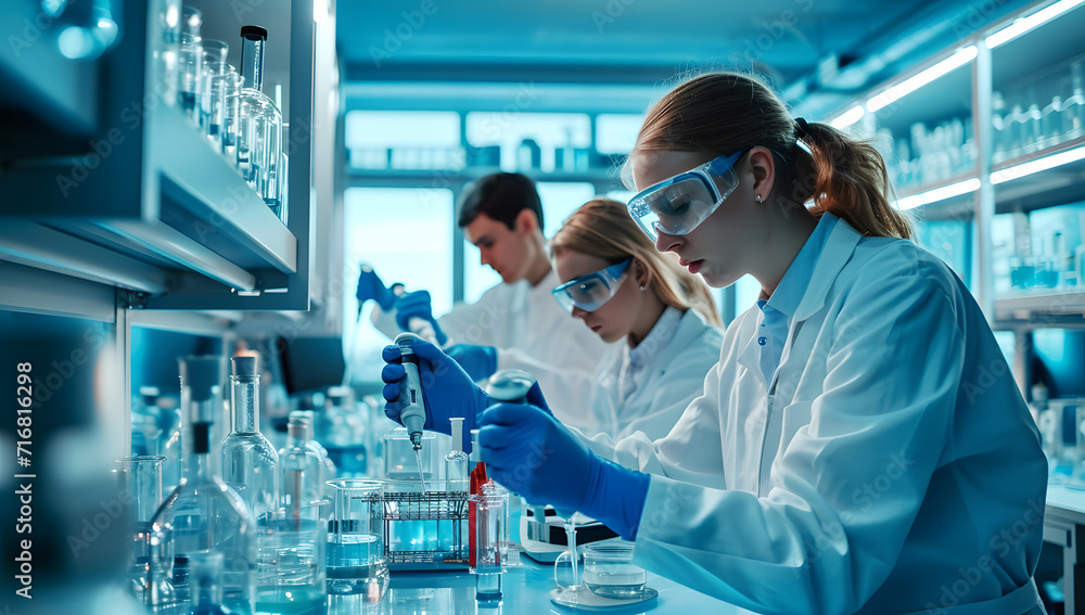 Health care researchers working in the lab Health care researchers working in the lab