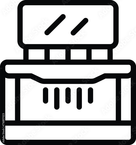 Currency money icon outline vector. Tender legal. Bank cash money