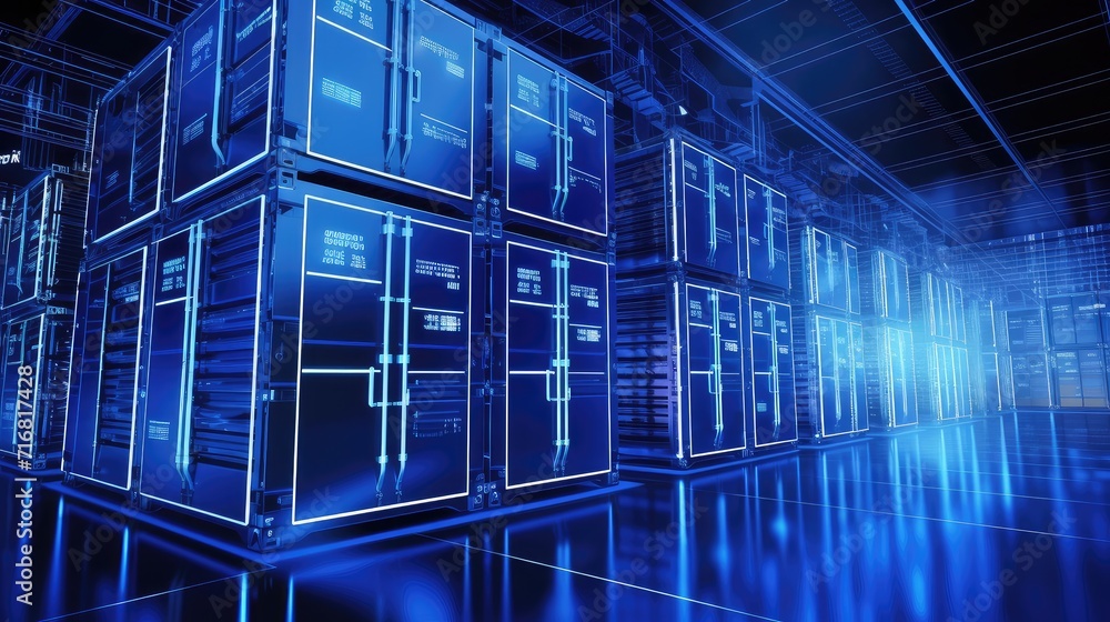 Modern accounting and warehousing of containers in large storage areas. Modern accounting and warehousing of containers in large storage areas.