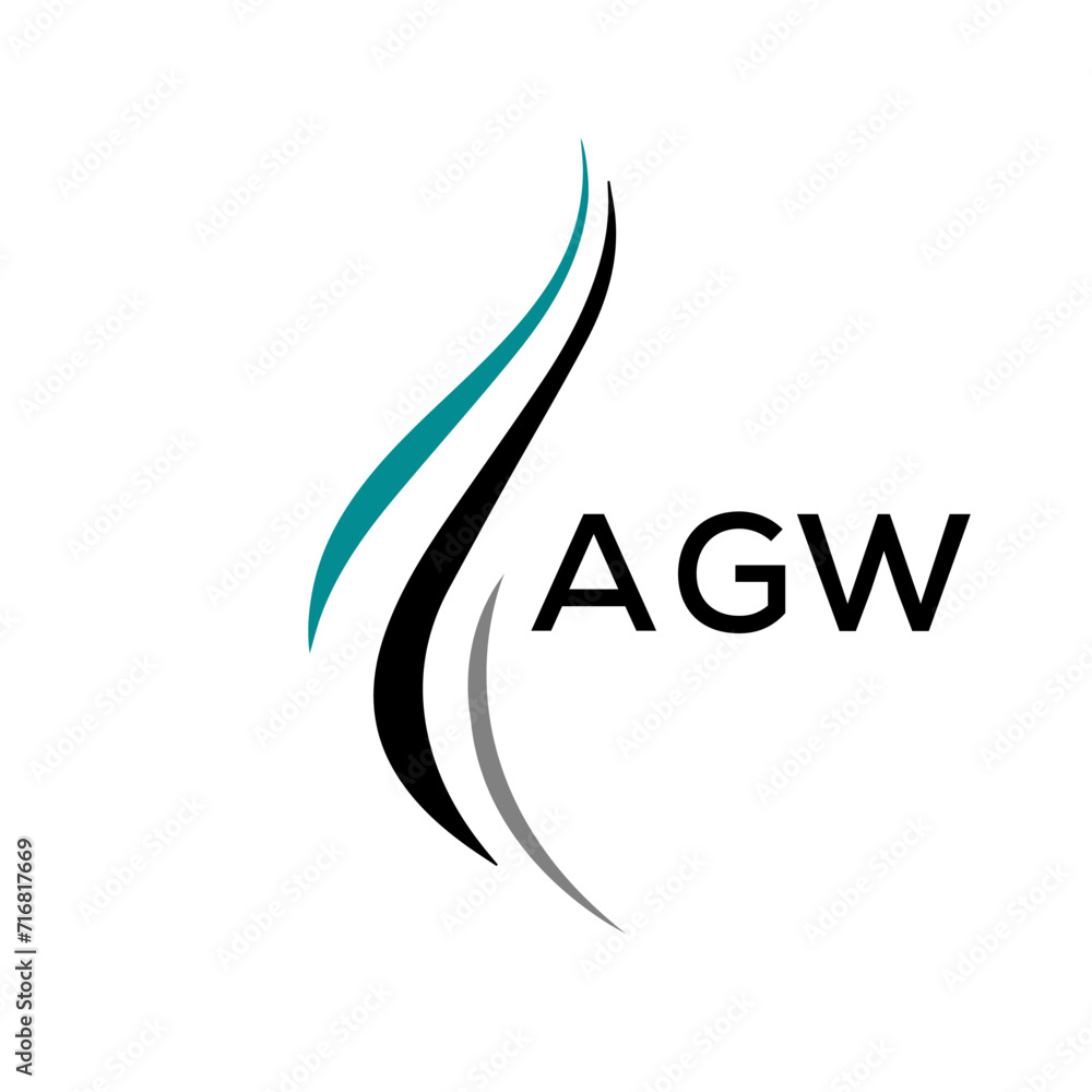 Obraz premium AGW Letter logo design template vector. AGW Business abstract connection vector logo. AGW icon circle logotype. 