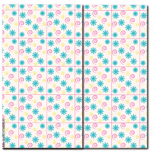 seamless pattern with flowers design template.