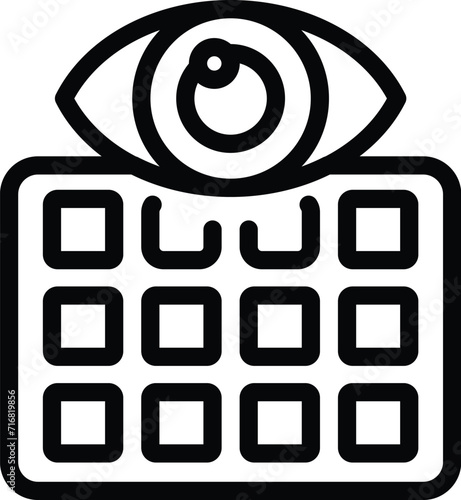 Eye virus scam icon outline vector. Fraud network. Online access