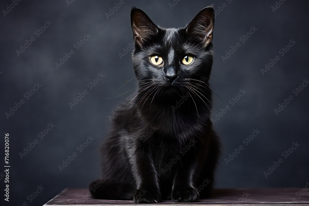 black cat portrait,ai generated