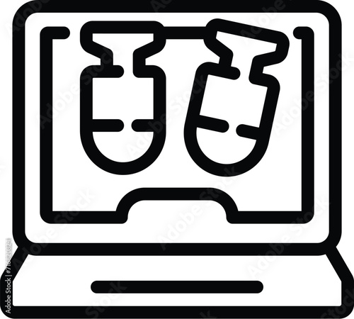 Threat data network icon outline vector. Fraud hacking. Linear scammer