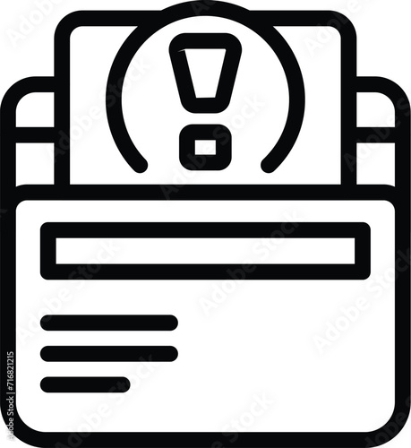 Data lost icon outline vector. Cyber virus. Hacking network