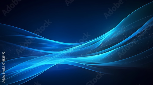 Glowing shiny line effect vector background, technology line background and light effect, 3D rendering © cai