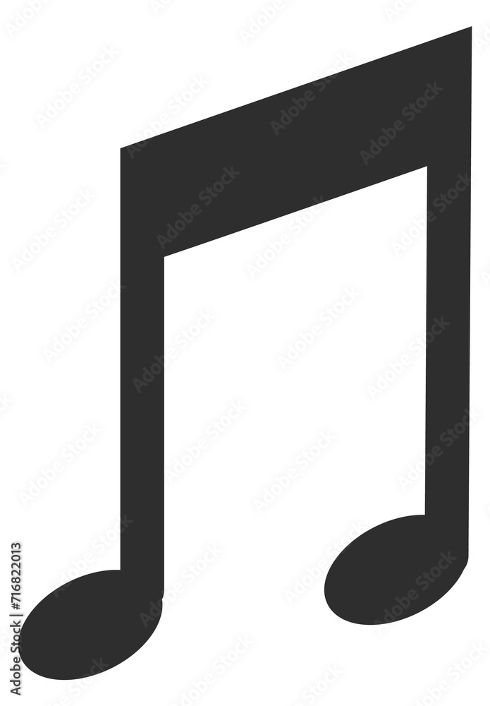 Quaver black symbol. Music note sound sign Quaver black symbol. Music note sound sign