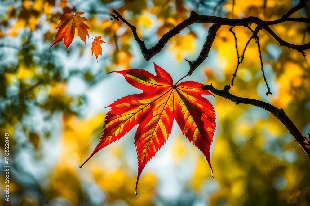 Fototapeta premium autumn leaves in the forest