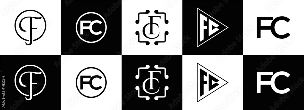 FC logo. F C design. White FC letter. FC, F C letter logo FC design. Initial letter FC linked circle uppercase monogram logo. F C letter logo FC vector design. FC letter logo design five style.
FC logo. F C design. White FC letter. FC, F C letter logo FC design. Initial letter FC linked circle uppercase monogram logo. F C letter logo FC vector design. FC letter logo design five style.