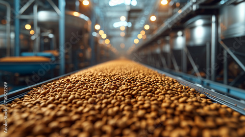 Fototapeta Naklejka Na Ścianę i Meble -  Dry food production for domestic animals.