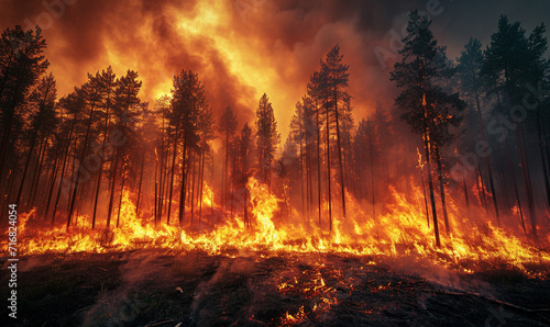 Wildfires, forest fires. Natural Disasters