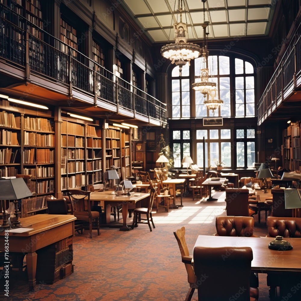 Cozy Library_Interior with sitting arrangement and Lots of Books