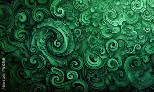 abstract spring green background, scribbled art.