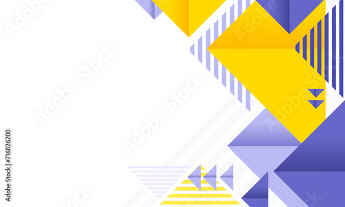 Abstract memphis geometric background design