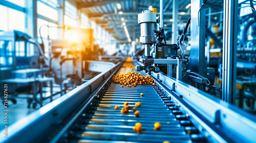 Automated Manufacturing: Robotic Technology and Conveyor Lines in a Modern Factory