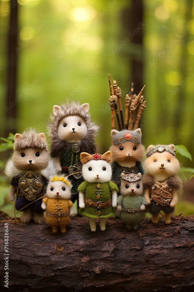 Fantasy Felt Creatures on Forest Adventure Fantasy Felt Creatures on Forest Adventure