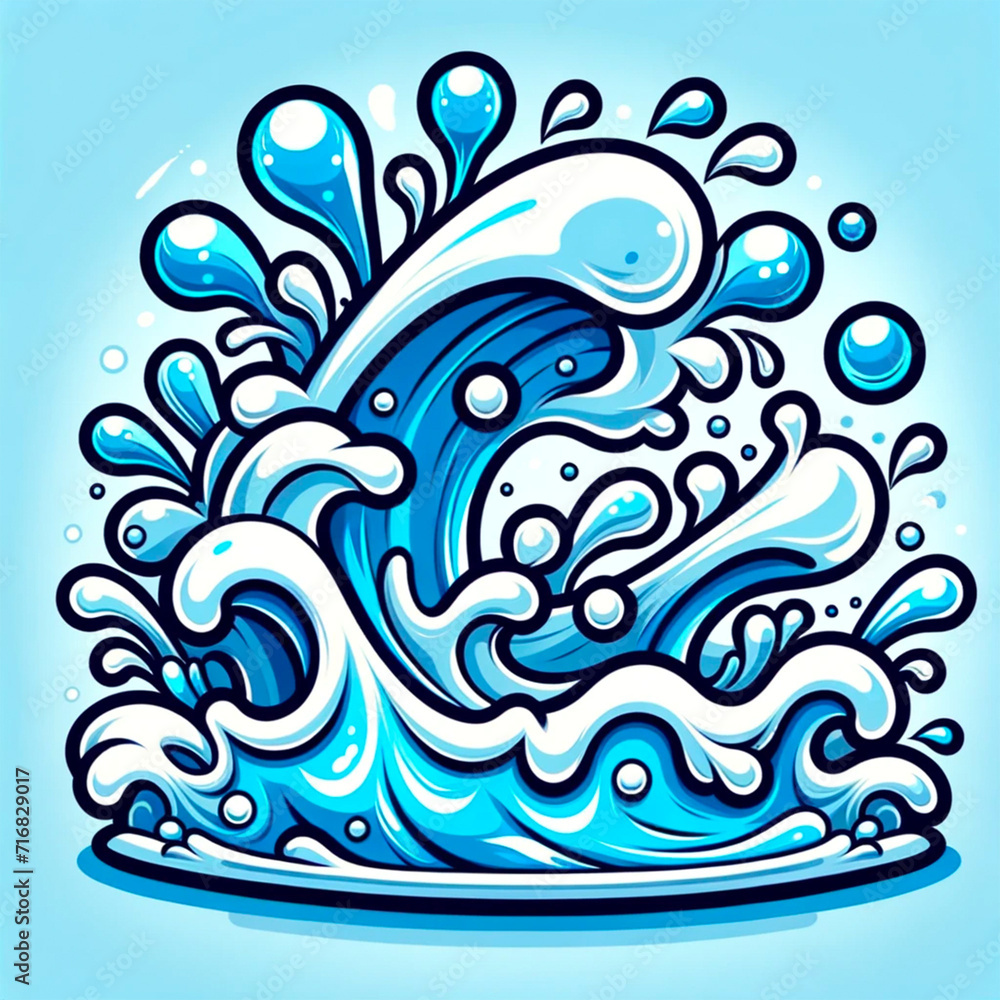 Fototapeta premium blue wave