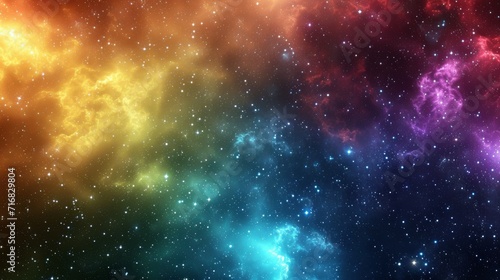 Radiant Starfield Background with Colorful Cosmic Phenomena background