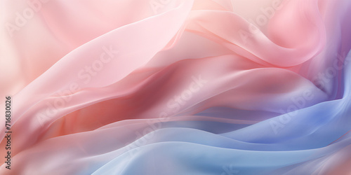 Close up of pastel pink and blue tulle fabric