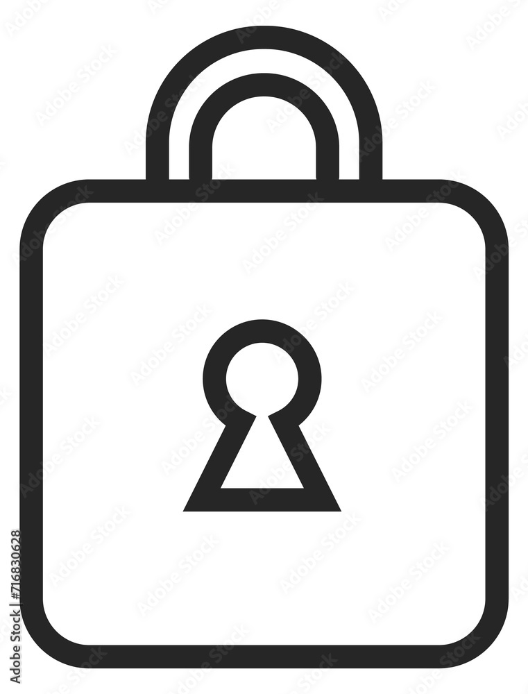 Lock icon. Padlock with keyhole. Safety symbol Lock icon. Padlock with keyhole. Safety symbol
