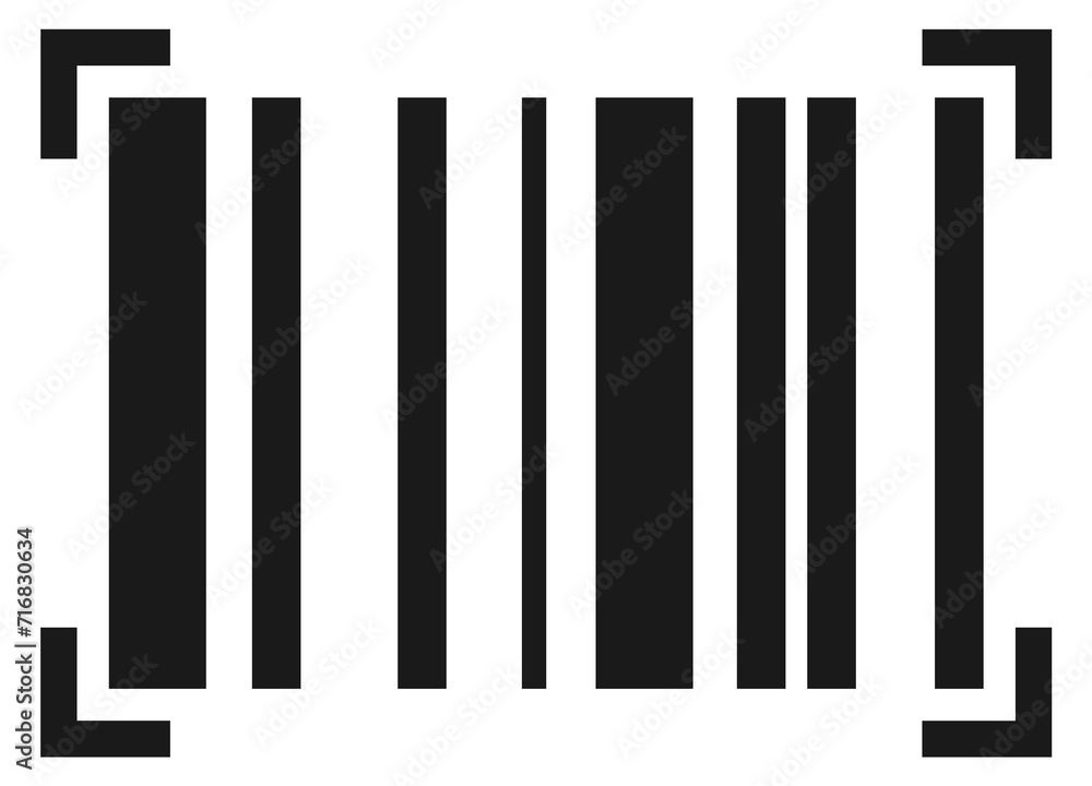 Barcode icon. Retail product info black symbol Barcode icon. Retail product info black symbol