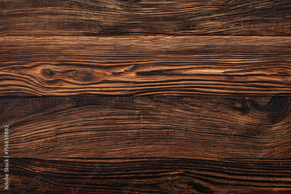 Naklejka premium Dark brown wooden surface texture