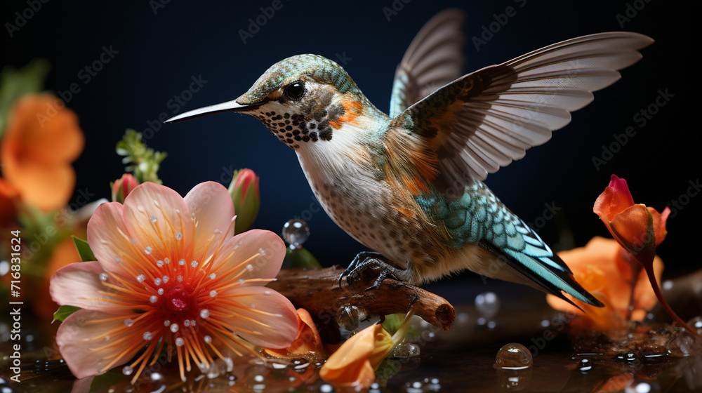 Fototapeta premium Hummingbird in the Flower