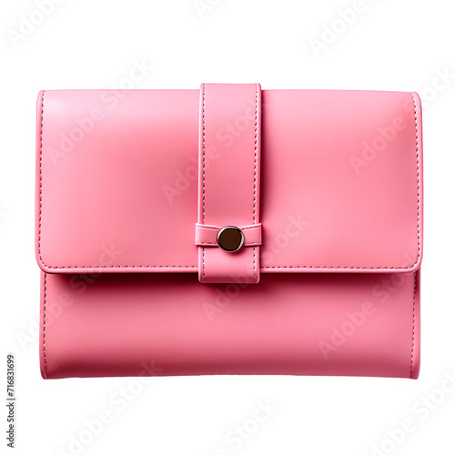 pink wallet isolated on white background