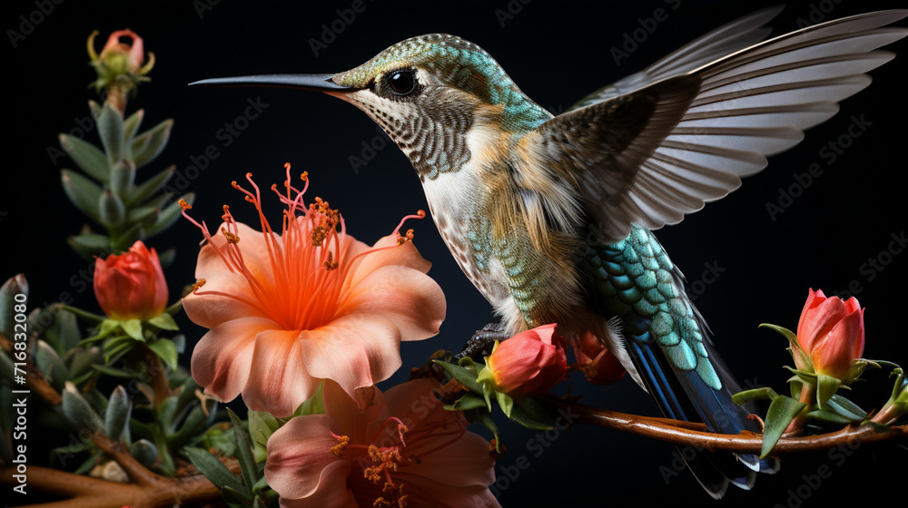 Fototapeta premium Hummingbird in the Flower