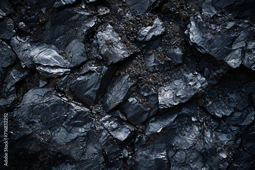 Black coal surface texture 