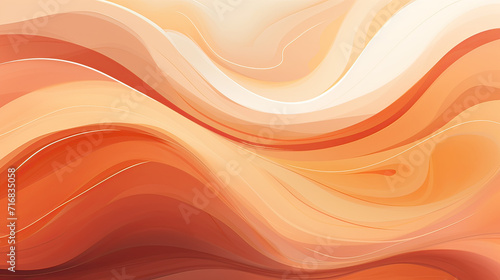 Abstract background inspired by Burnt Orange hues, using delicate patterns, harmonious shapes, and warm colors to create a visually stunning and emotionally resonant visual display Ai Generative