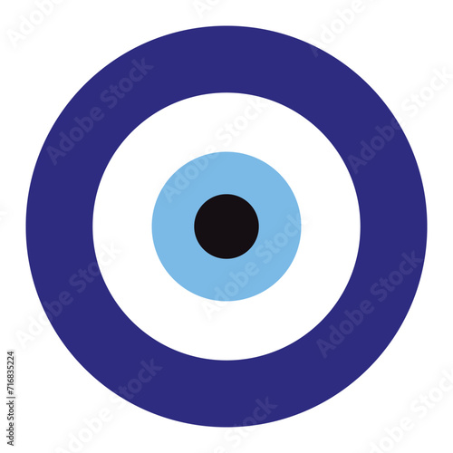 evil eye vector - symbol of protection - blue turkish