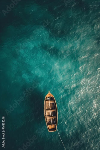 Calm Sea with Tiny Sailboat © Lucas