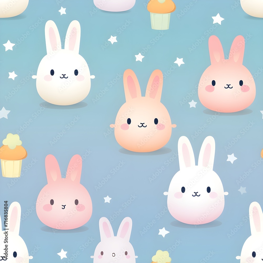 Fototapeta premium set of easter rabbits