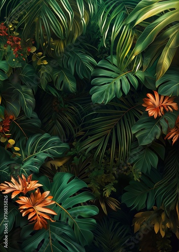 Golden Tropical Foliage